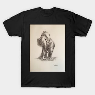 Little Elephant - ink wash painting T-Shirt